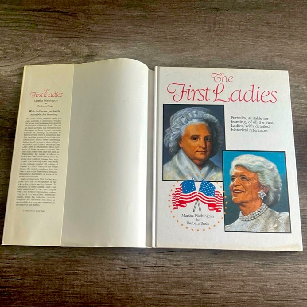 The First Ladies Hard Cover Book With Frameable Photos